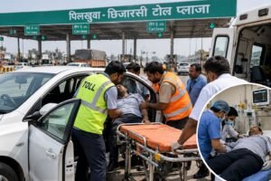 पिलखुवा-छिजारसी टोल प्लाजा पर कार चालक की अचानक बिगड़ी तबीयत अस्पताल में उपचार के दौरान मौत
